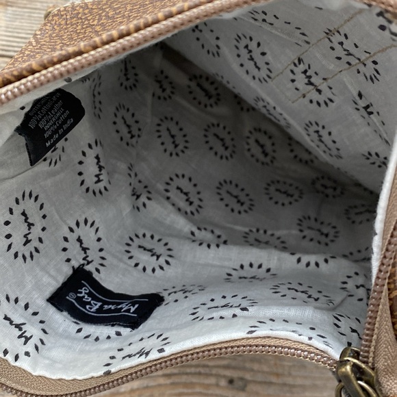 Last Chance🥳! Myra Bag Fold-over Crossbody. Leather/Canvas. - Picture 5 of 9